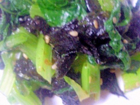 小松菜と焼き海苔のささっと和え